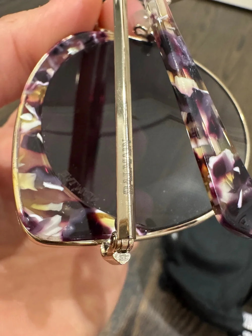 Authentic Balmain Paris Butterfly Cat-Eye Sunglasses Burgundy Purple Confetti